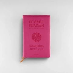 Feyzü'l Furkan Kur'an-ı Kerim Ve Tefsirli Meali (CEP BOY - FERMUARLI) Pembe